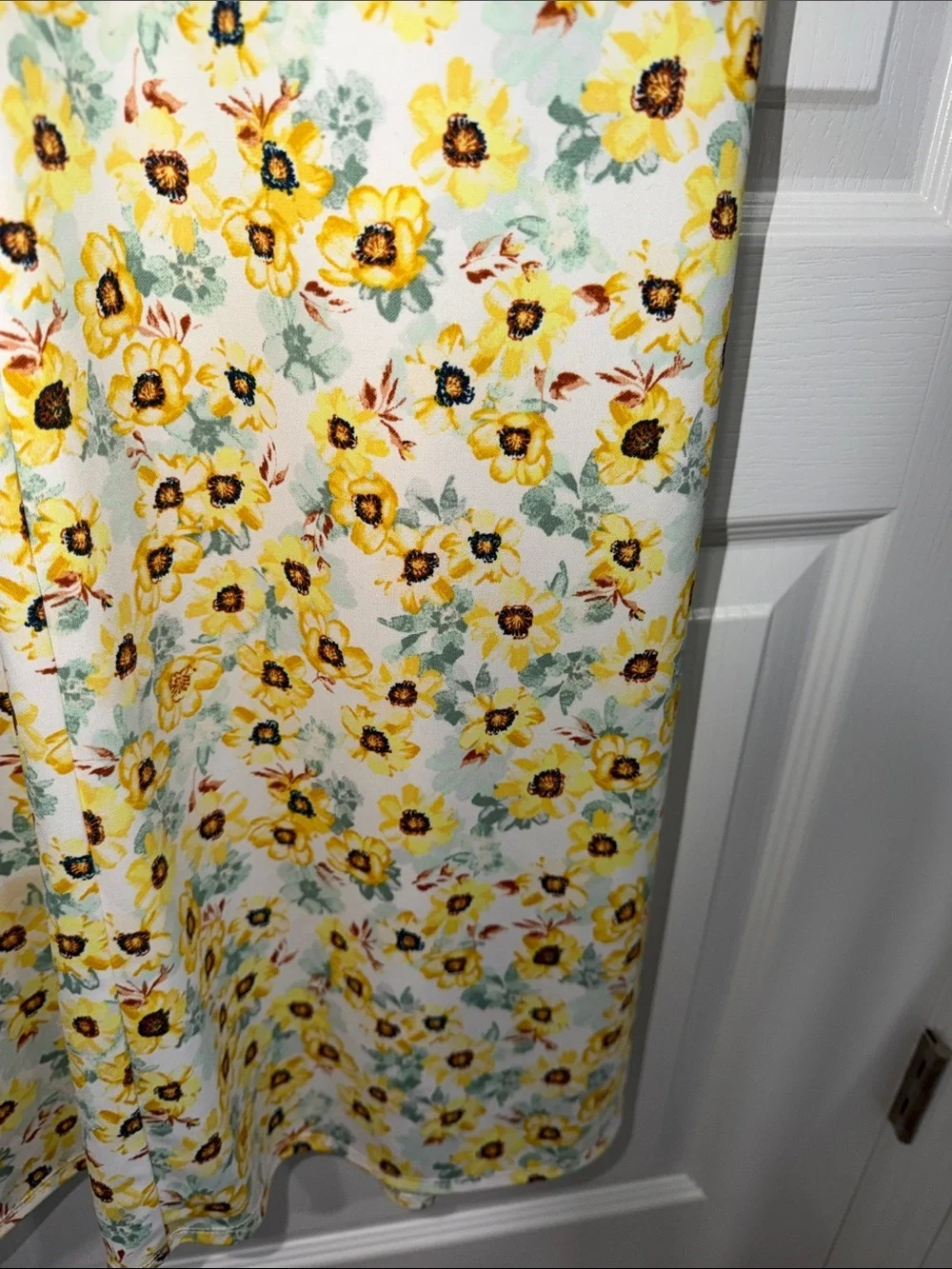 14th Place sunflower pattern Yellow Floral Slip Dress size xlarge maxi